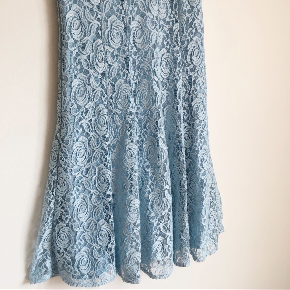 Perceptions Blue Lace Short Sleeved Skater Dress S - Picture 11 of 16